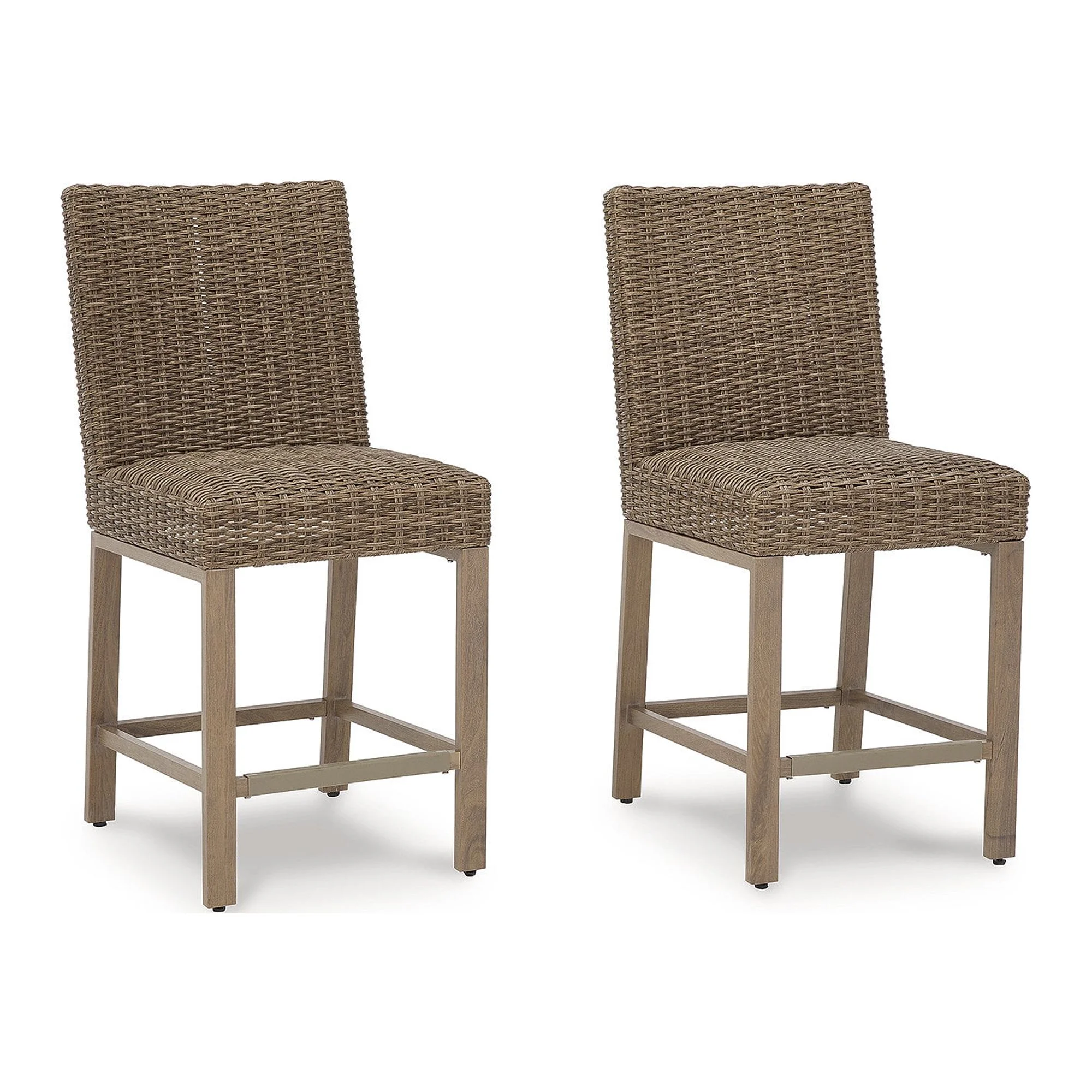 Signature Design by Ashley Walton Bridge Indoor/Outdoor Bar Stool, Set of 2, Driftwood