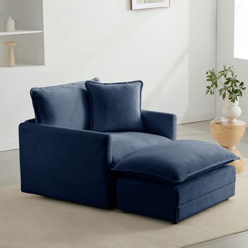 Chenille Oversized Accent Chair - 39”W Big Comfy Reading Chair, Modular Cloud Chair, Cozy Armchair for Living Room, Bedroom, Kids Room, Family Room, Reading Nook, Sage Green