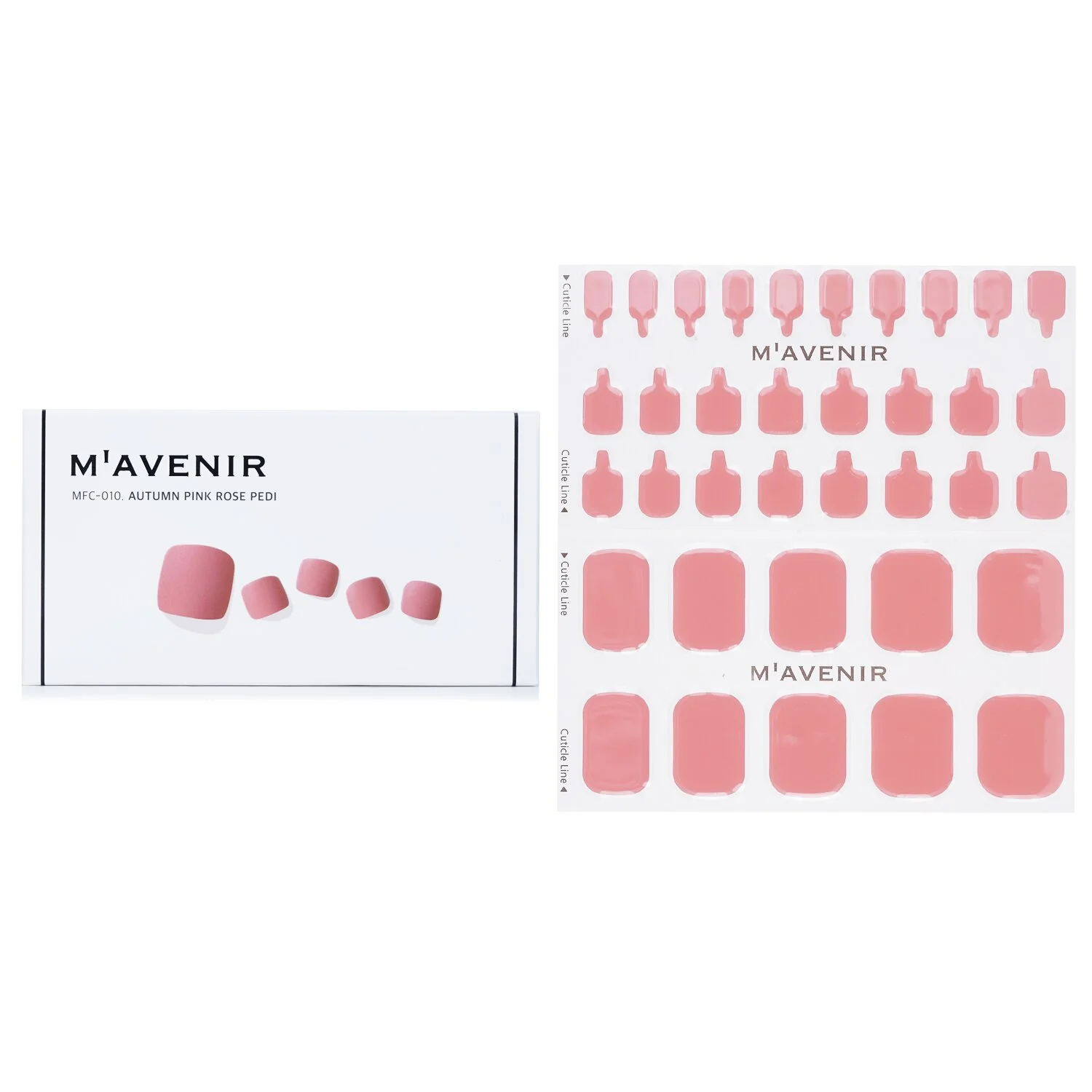 Mavenir Nail Sticker (Pink) - # Rose Quartz Marble Nail  32pcs