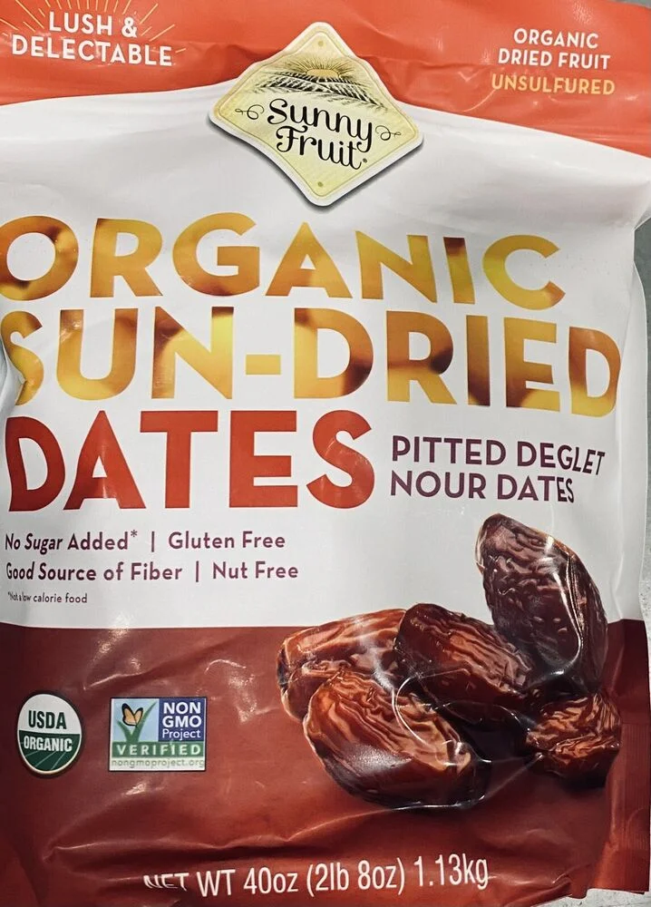 Organic Sun-Dried Pitted Deglet Nour Dates 40 oz Bag 5 Lbs - 2 PACK