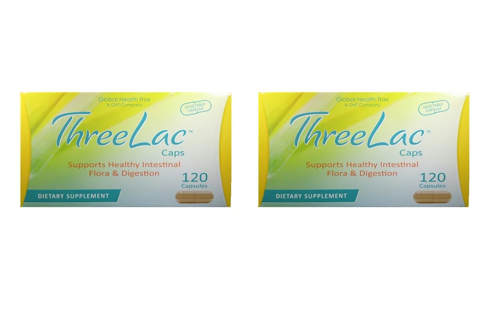 ThreeLac Probiotic Caps - 2 pack (120 Capsules each)