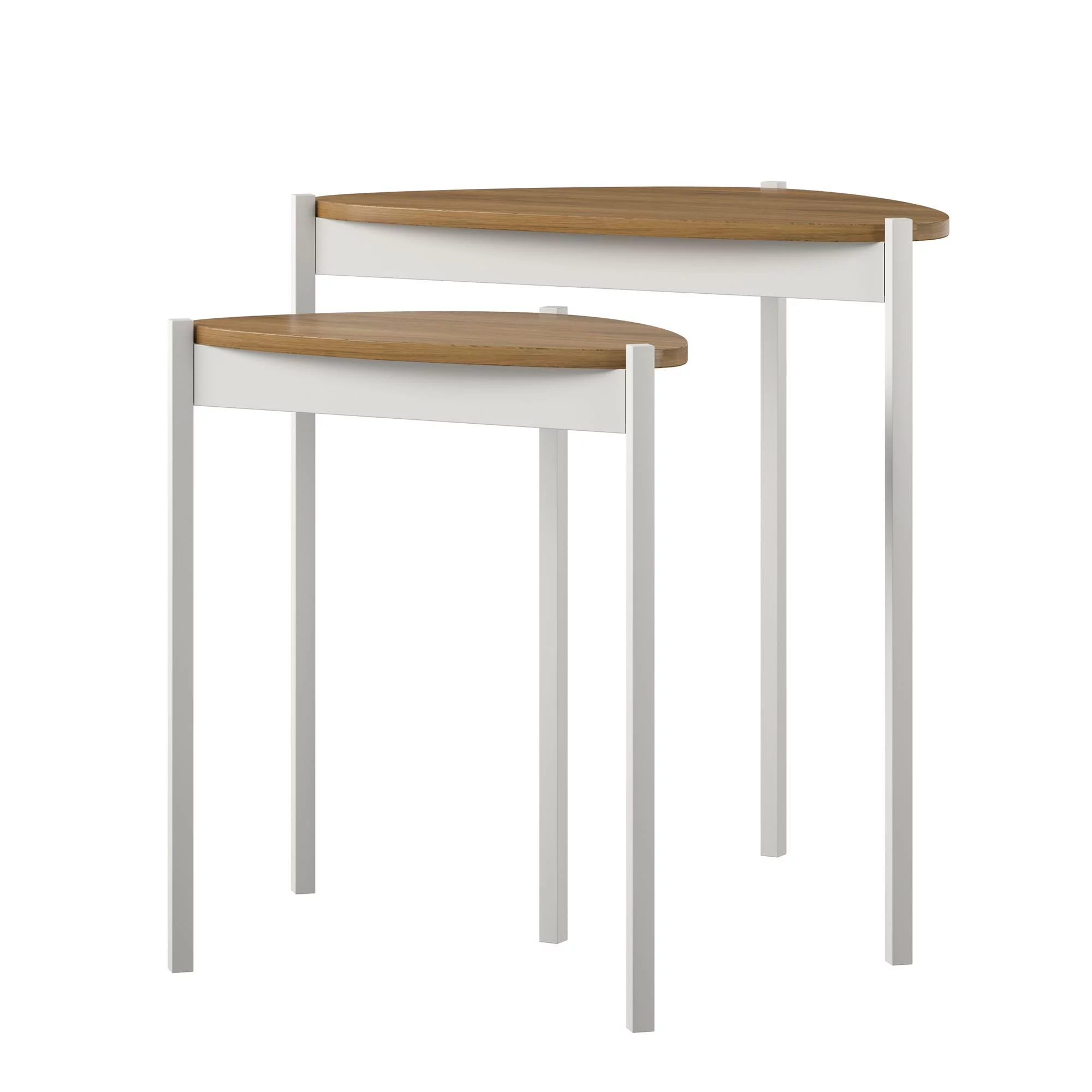 Novogratz Tallulah Nesting Tables, Walnut/White