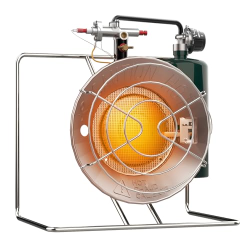 CAMPLUX Portable Propane Heater, 15,000 BTU Outdoor Gas Heater with Framed Handle for Patio, Camping, Hunting, Garage, Outdoor Use