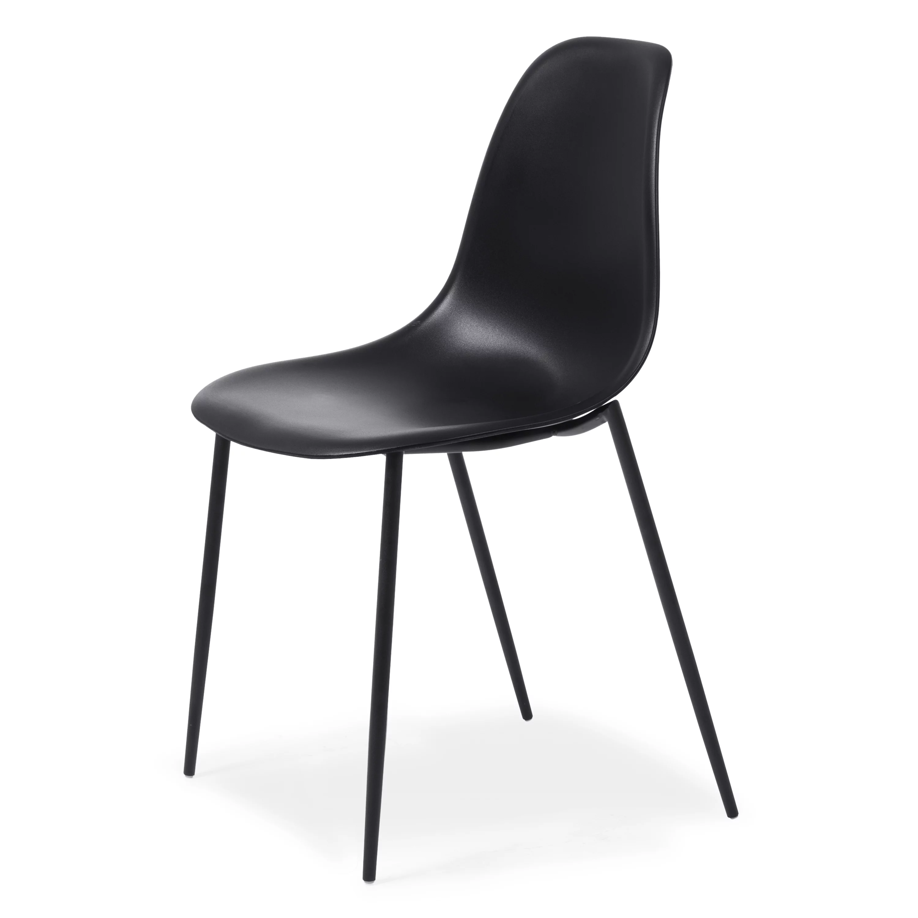 Poly & Bark Isla Chair in Black (Set of 4)