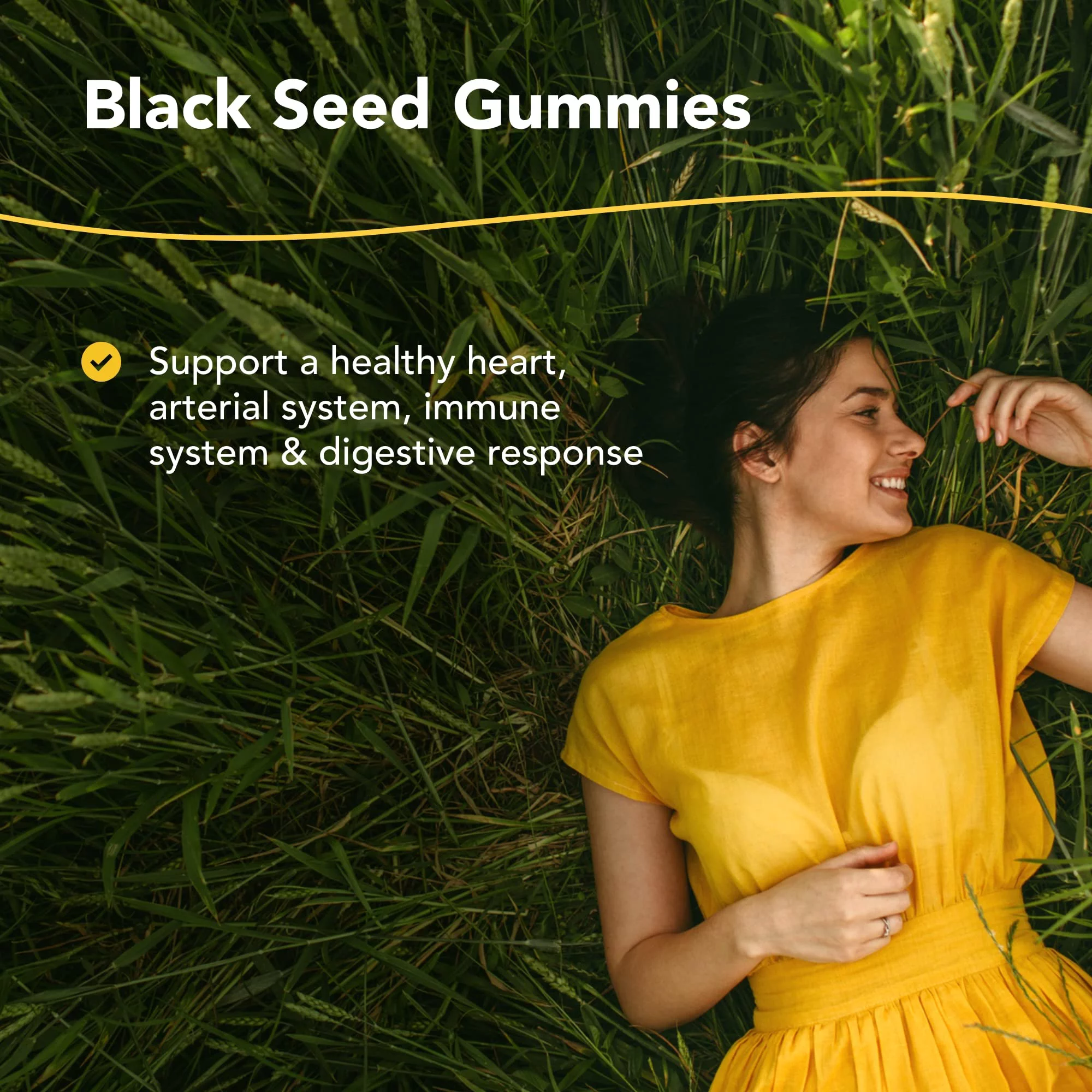 NORTH AMERICAN HERB & SPICE Black Seed Gummies, Pomegranate Flavor - 60 Gummies - Cardiovascular & Digestive Support - Non-GMO - 30 Servings