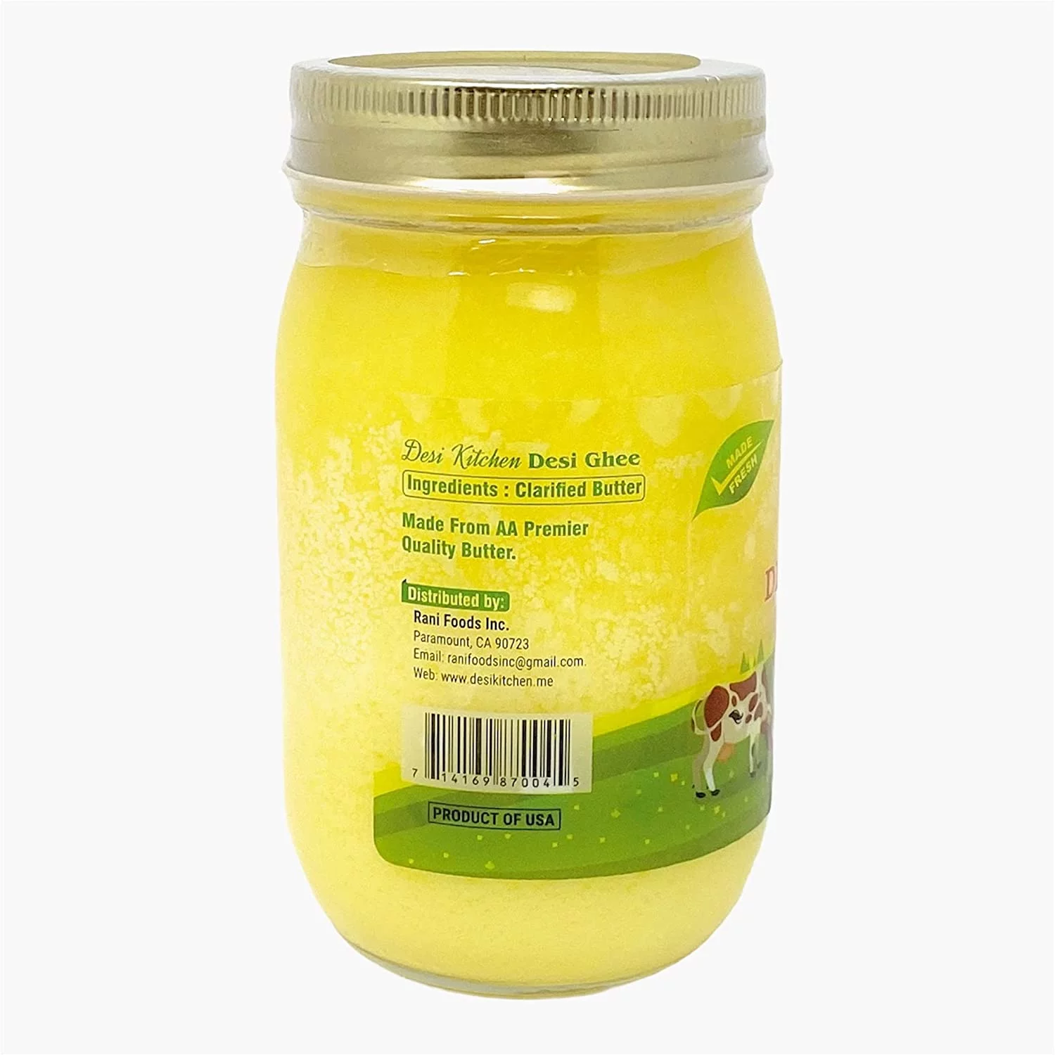 Desi Kitchen DESI GHEE (Clarified Butter) 16oz (1 Pint) By Rani Foods Inc (3 Pack)