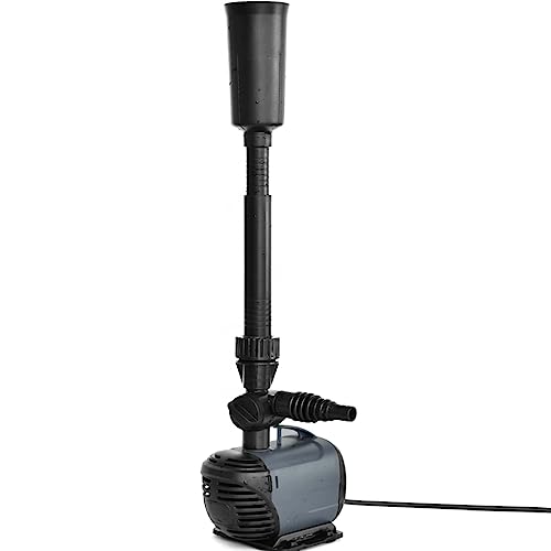 370GPH (1400L/H, 110V/24W) Submersible Pump Pond Fountain Multiple Water Fountain Spray Nozzles Kit for Garden PondIndoor and Outdoor Landscape