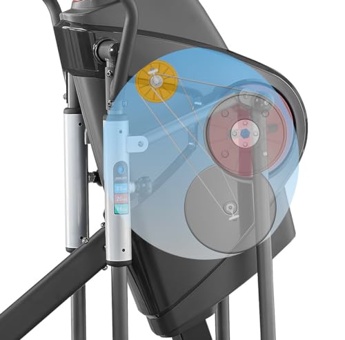 Elite EM X Elliptical Trainer Machine with 18”- 23” Adjustable Stride, Small Space Saving 49.2” Footprint, FreeSync™ FTMS Smart HD Connectivity, 350LB Max Weight, 5 Year Parts Warranty.