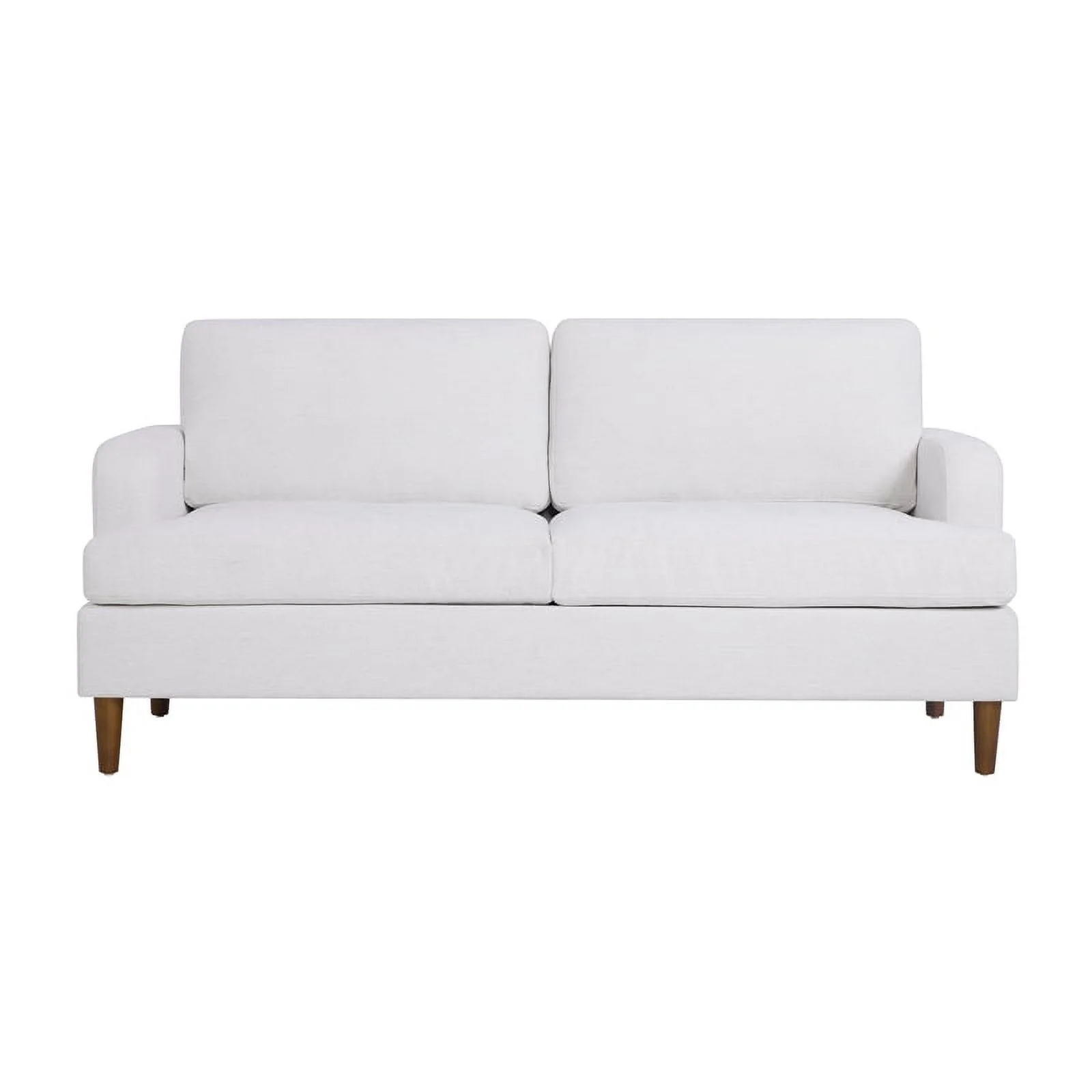 Kingfisher Lane Modern Stationary Sofa in Cream Fabric Upholtery