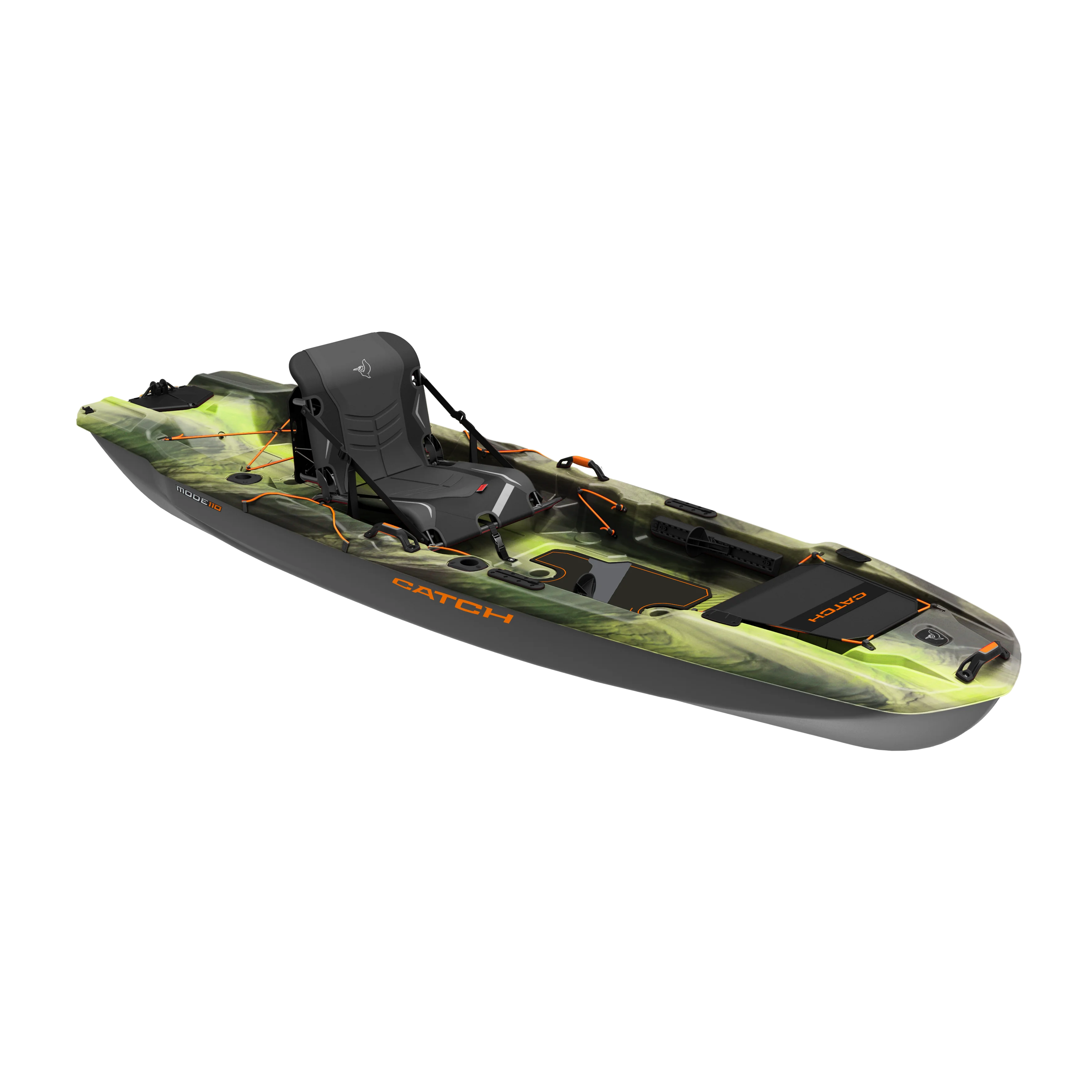 Pelican - Catch Mode 110 - Premium Angler Kayak - Fishing Kayak with Lawnchair seat - 10.5 ft - Venom