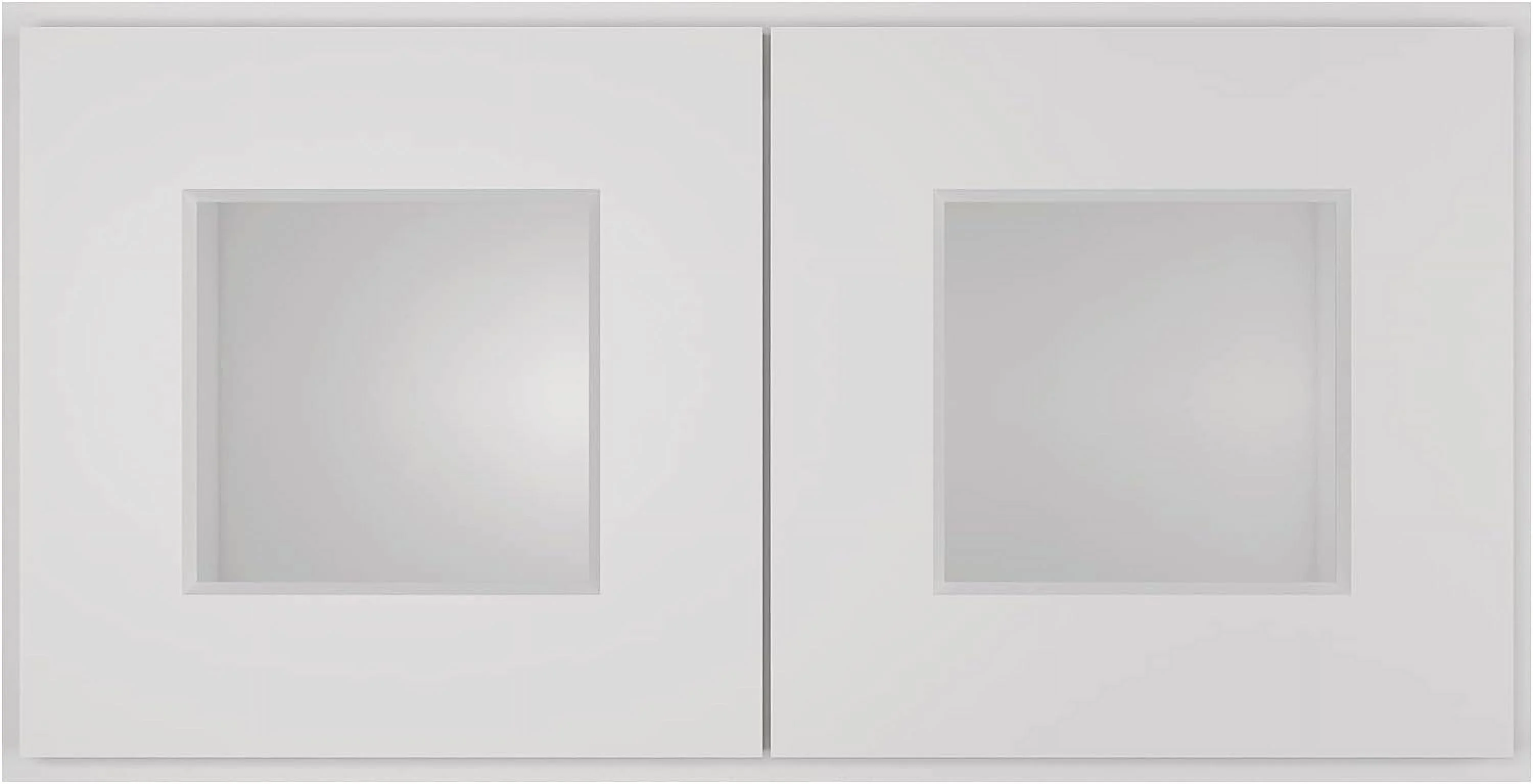 FJU Wall-Mounted Cabinets, Medicine Cabinets with Soft-Close Doors, Decorative Furniture for Living Rooms, Bedrooms, Kitchens, Laundry Rooms (Glass Not Included)