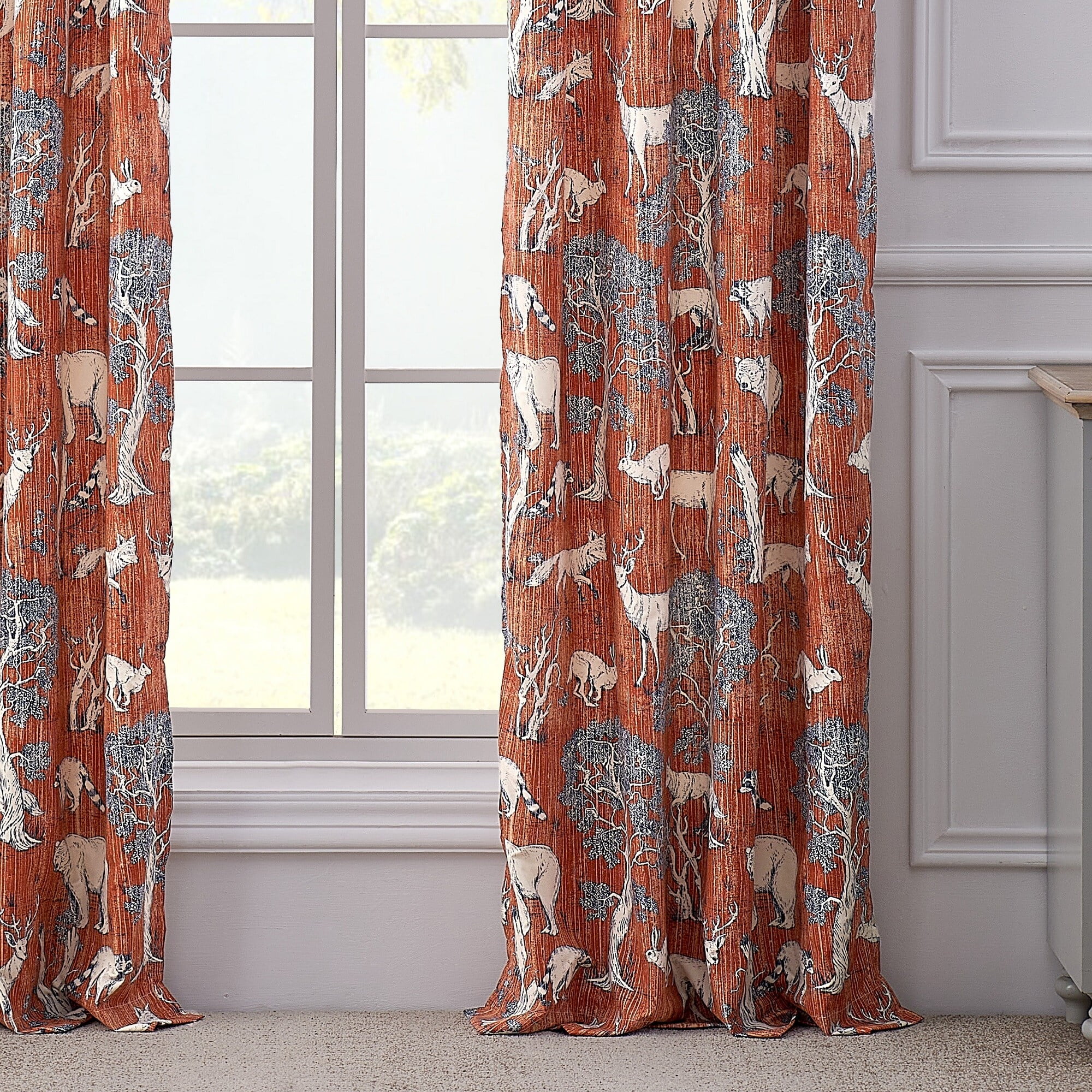 Barefoot Bungalow  Menagerie Curtain Panels (Set of 2) - 84 x 84 inches