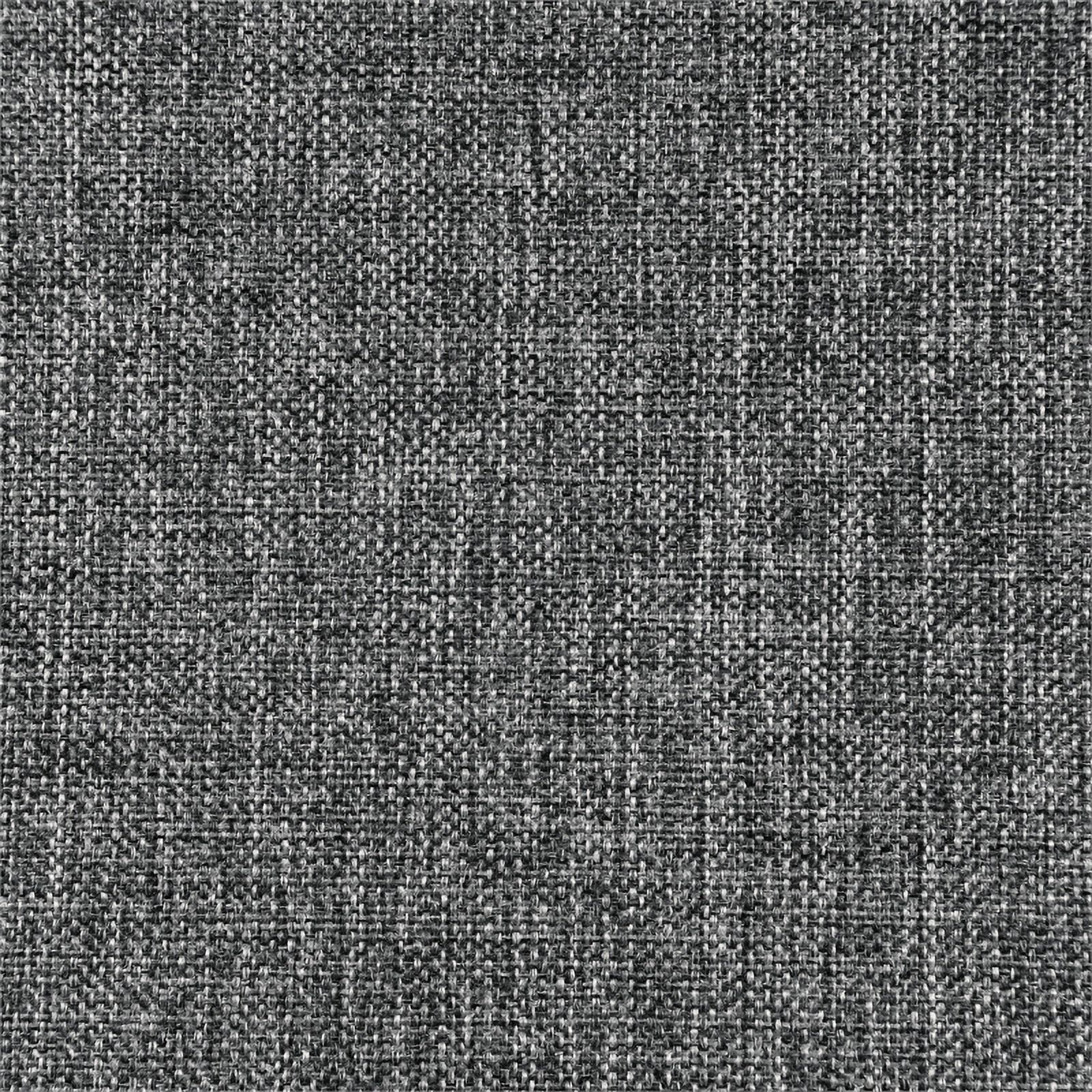 Dutton Armchair in Charcoal Fabric with Natural Arms and Black Sled Base