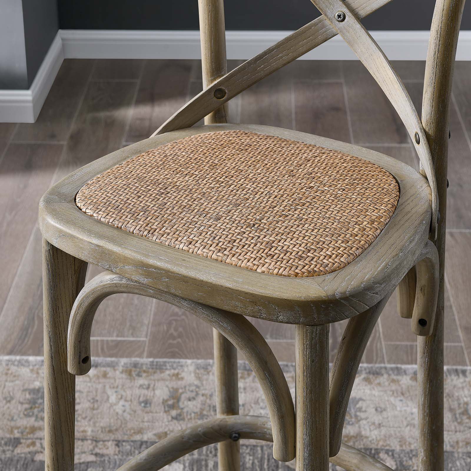 Modway Gear Bar Stool in Gray