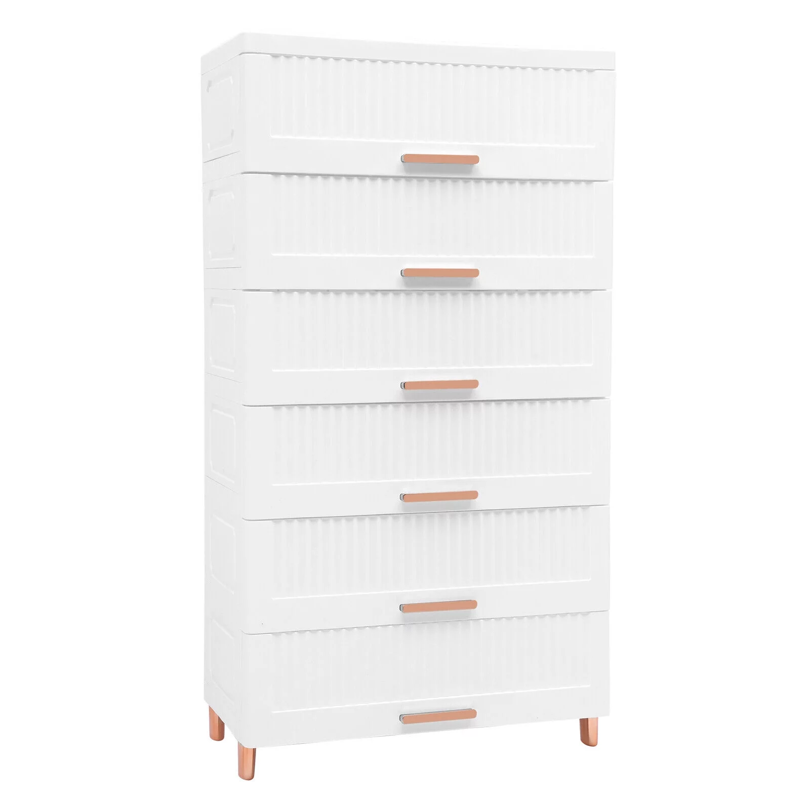 6-Drawer Chest Dresser Storage Tower Closet Organizer Bedroom Plastic White