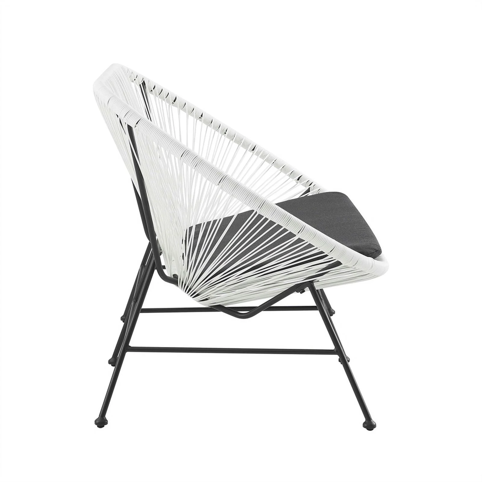 Home Square 3-Piece Set with 2 Single Chairs and Loveseat in White