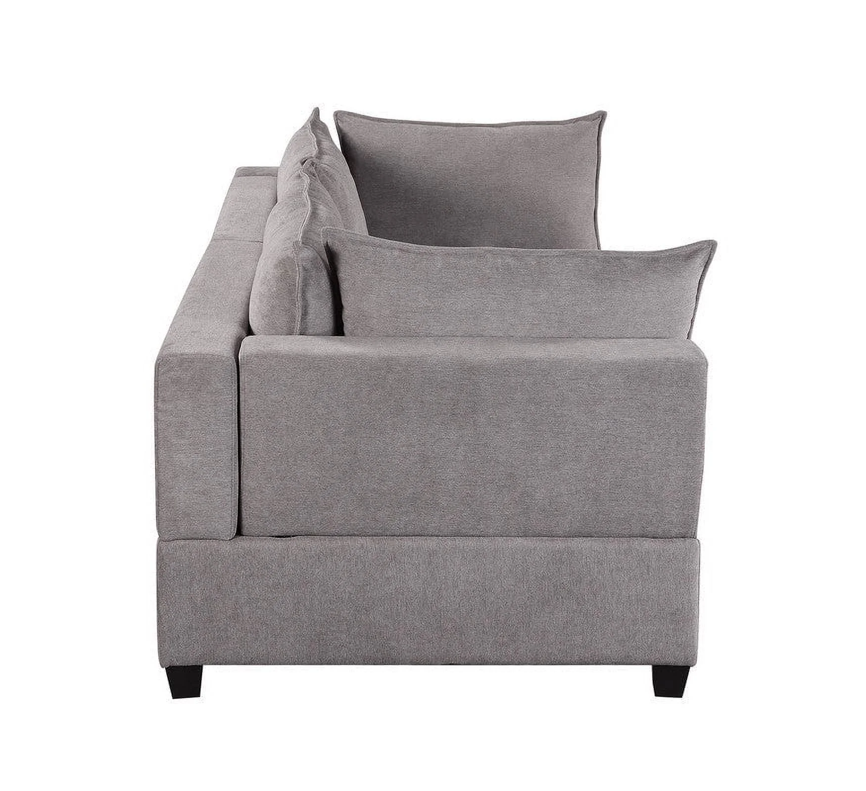 Madison Light Gray Fabric Loveseat