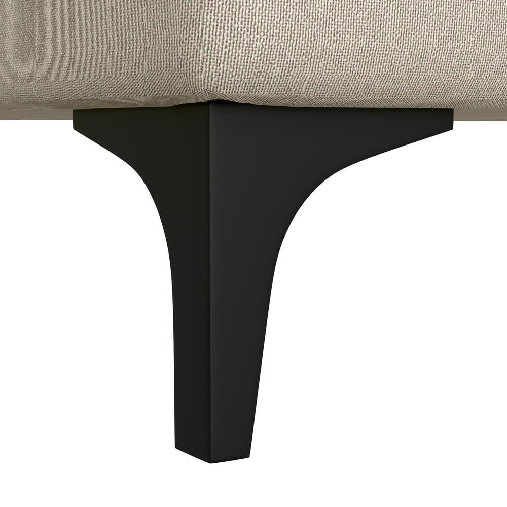 Hillsdale Matthew Fabric Upholstered Reversible Chaise Sectional Oatmeal Beige