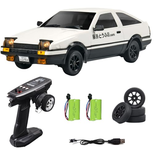 LD1899 1/18 RC Drift Car GTR R34 2.4GHz RWD with Gyroscope on-Road Alloy Body Shell Racing Cars Radio Control (Blue)