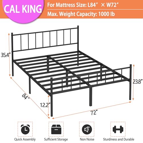 Full Bed Frame-Classic Metal Platform Bed Frame,Mattress Foundation with Steel Slat Support,Under Foundation Storage,No Box Spring Needed, Easy Assembly, Full Size