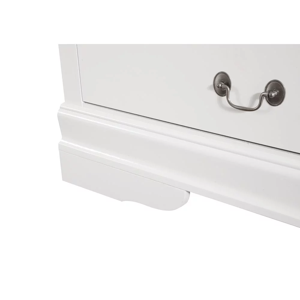 Passion Furniture PF-G3190-D 33 x 18 x 60 in. Louis Phillipe 6-Drawer Double Dresser, White