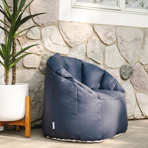 Big Joe Milano Lenox Denim Cobalt Beanbag Chair
