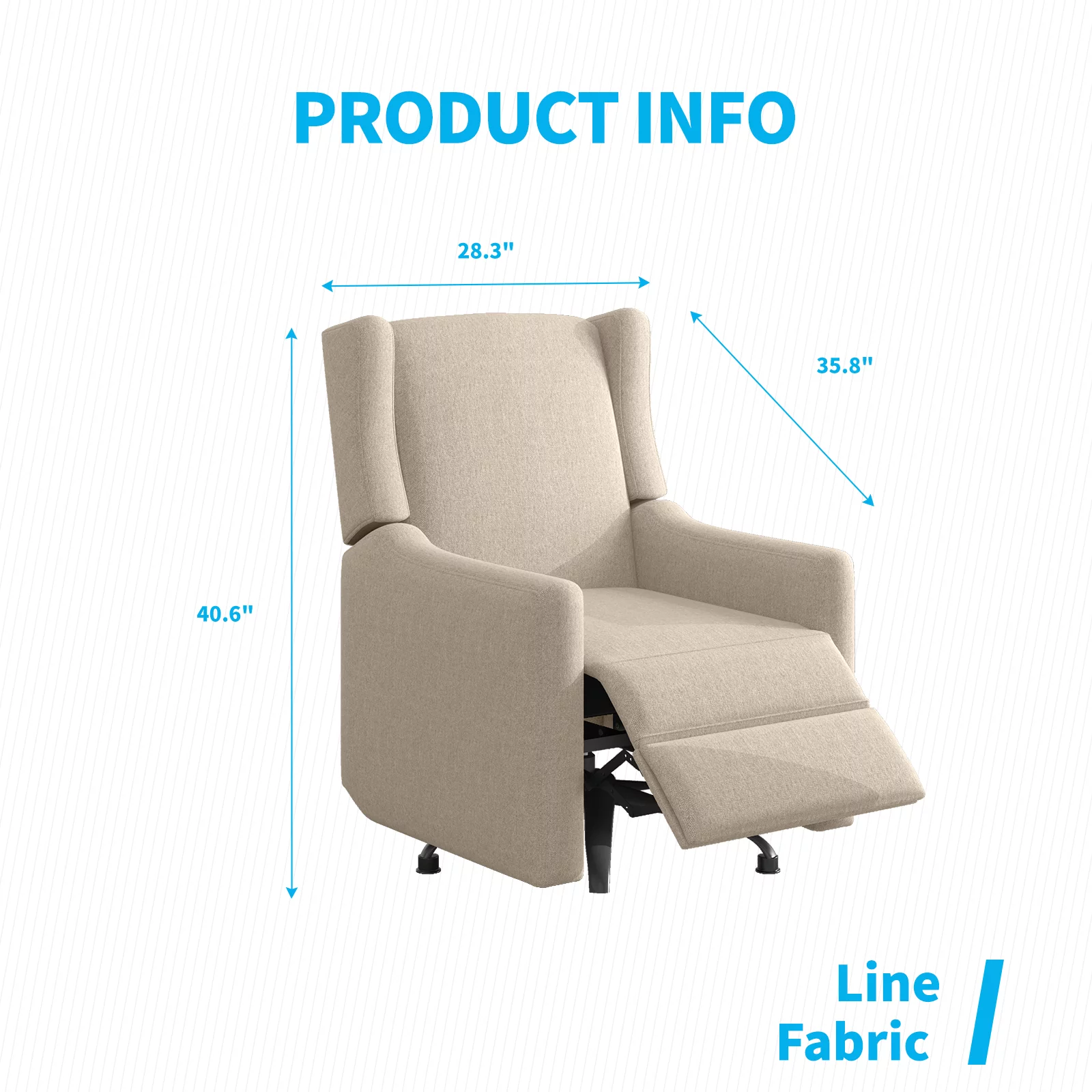 Mjkone 360° Swivel Rocking Chair,Upholstered Glider Chair , Modern Nursery Rocking Chairs, Easy to Clean Rocking Chair Nursery, Linen Rocker Recliner Chair(Beige)