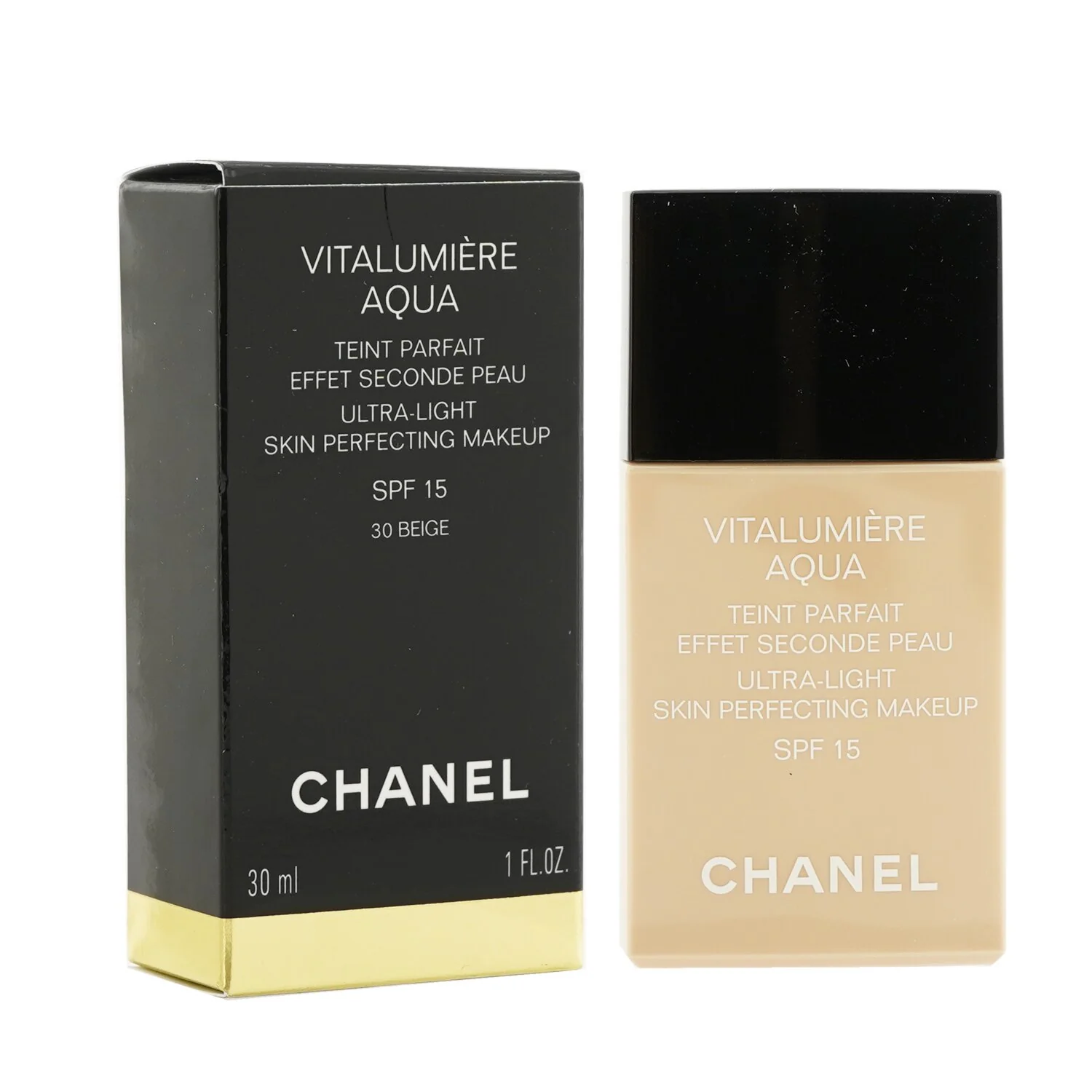 Chanel Vitalumiere Aqua Ultra Light Skin Perfecting M/U SPF15 - # 20 Beige  30ml/1oz