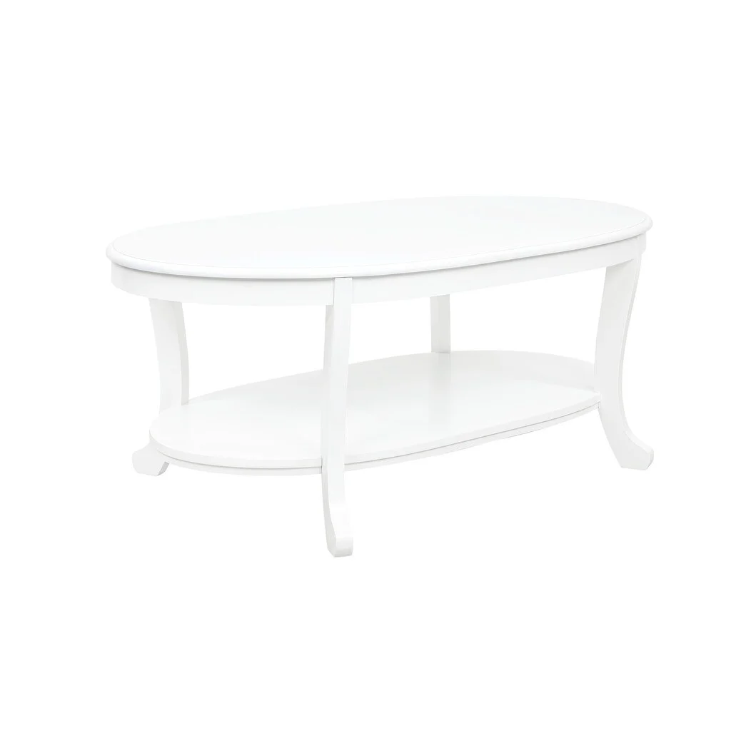 Linon Modena Rusitc White Wood Coffee Table