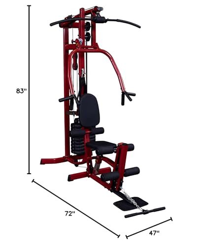 by Body-Solid (BFMG30) Multi-Station Single Weight Stack Home Gym Machine, Arm & Leg Strength Training Functional Exercise, Red