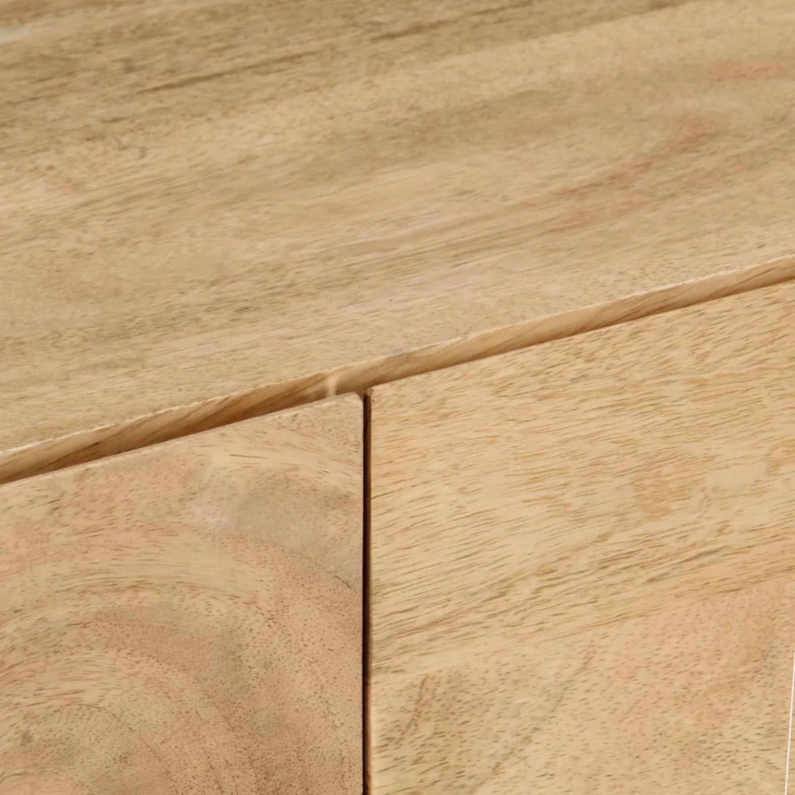 Dcenta TV Cabinet with Door Cabinet and 2 Compartments Mango Wood Television Stand End Side Table Iron Legs for Living Room Home Furniture 57.0 x 11.8 x 16.1 Inches (W x D x H)