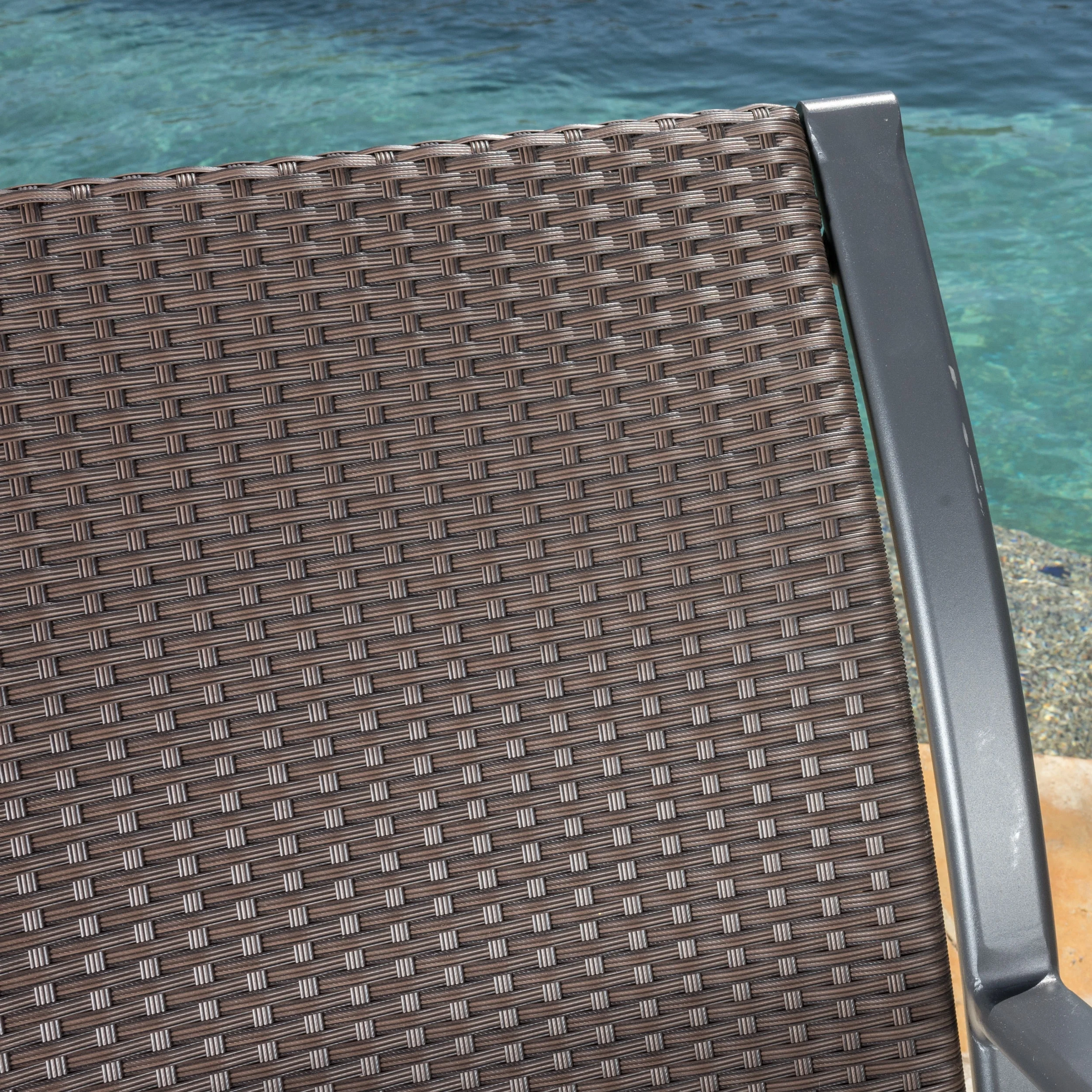 Orden Brown Wicker Rocking Chair