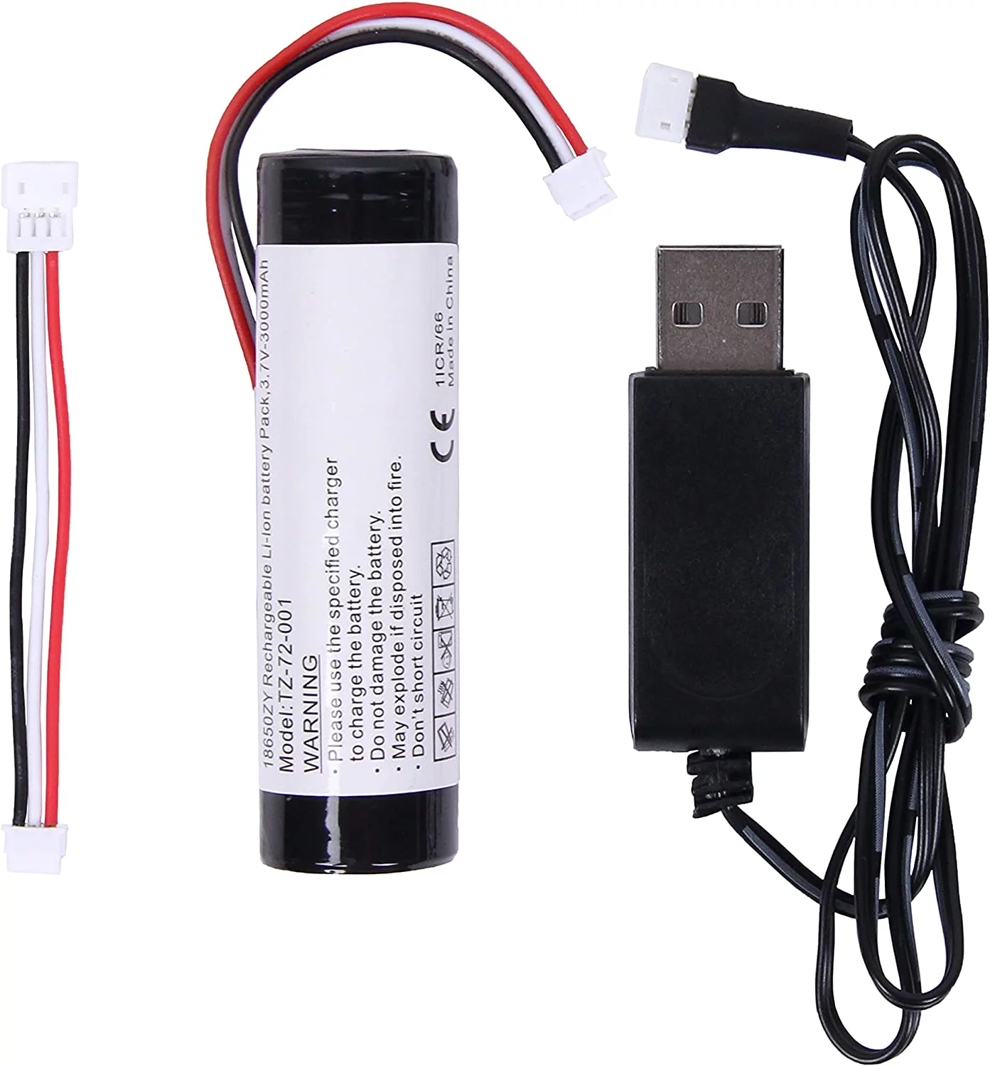 Professional Rechargeable Li-Ion y for AKAI EWI 5000 EWI Solo with Extension Cable and USB 2.0 Male