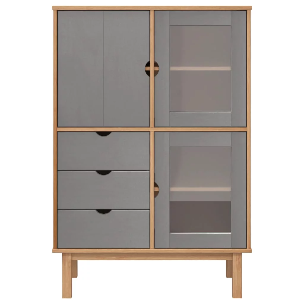 Aibecy Highboard OTTA Brown and Gray 33.5