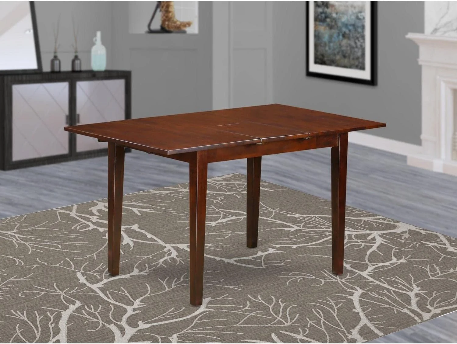 Modern Kitchen Rectangle Dining Table Top With Leaf, 32 By 60-Inch, Pst-Mah-T