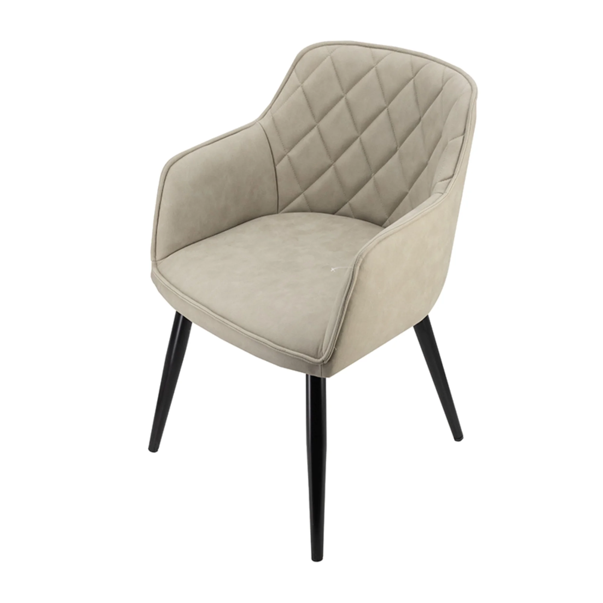 CC Home Furnishings Quilted Wooden Dining Chairs with Armrests - 31