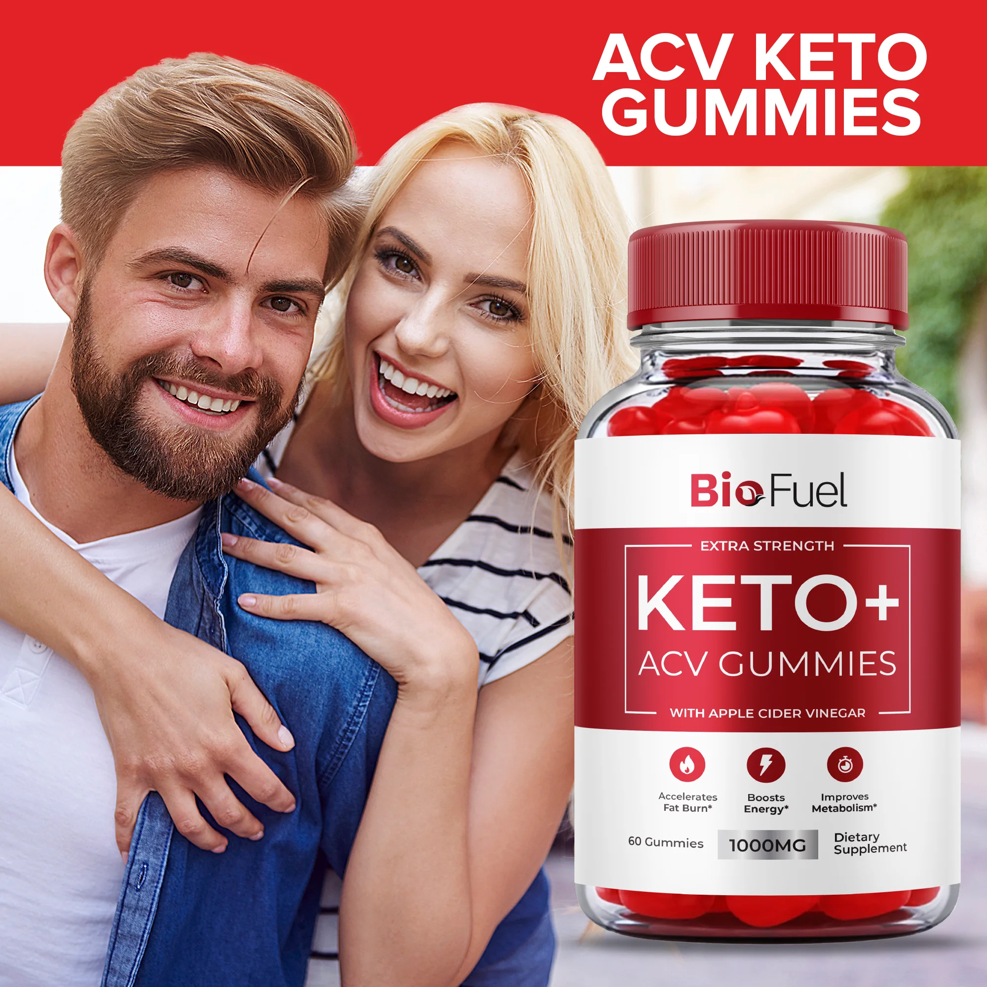 (3 Pack) BioFuel Keto ACV Gummies - Official Formula - Bio Fuel Keto Acv Gummies, Bio Fuel Keto Plus ACV Gummy Advanced Strength with 1000mg Apple Cider Vinegar, Vitamin B12, Beet Root J (180 Gummies)