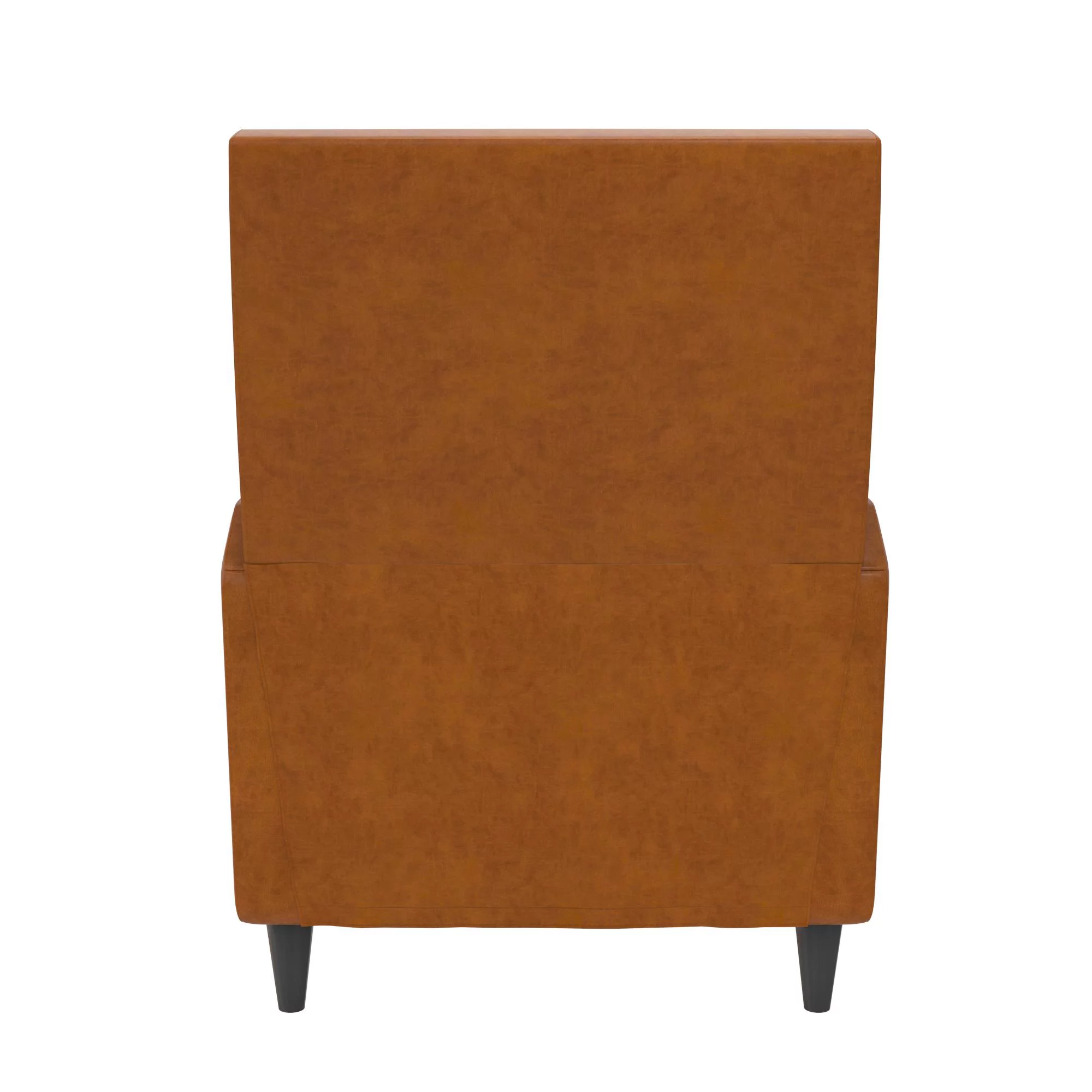 Novogratz Lana Pushback Recliner, Camel Faux Leather