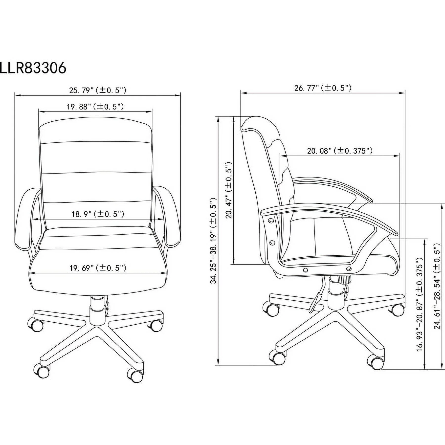 Lorell, Fabric Task Chair, 1 Each