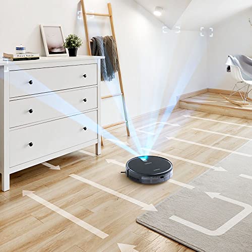 ECOVACS Winbot W1 Pro Window Cleaning Robot, Intelligent Cleaning with Dual Cross Water Spray Technology, Win SLAM 3.0 Path Planning, 2800Pa Suction Power, Edge Detection Technology, App Control,Grey