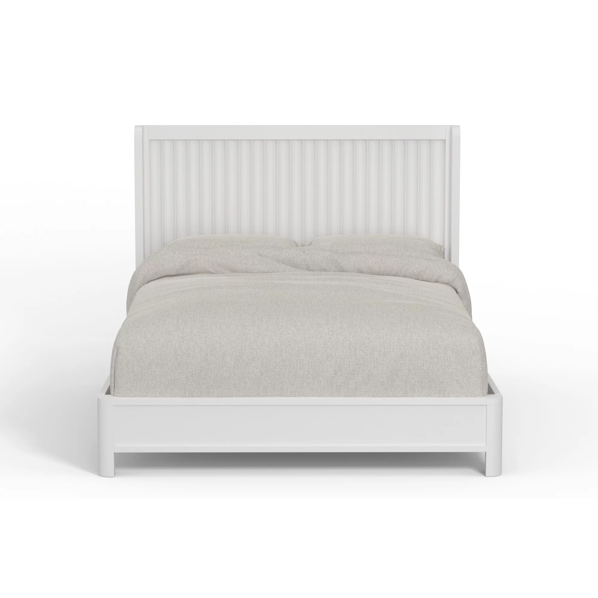 Alpine Furniture Stapleton Standard King Panel Bed in White