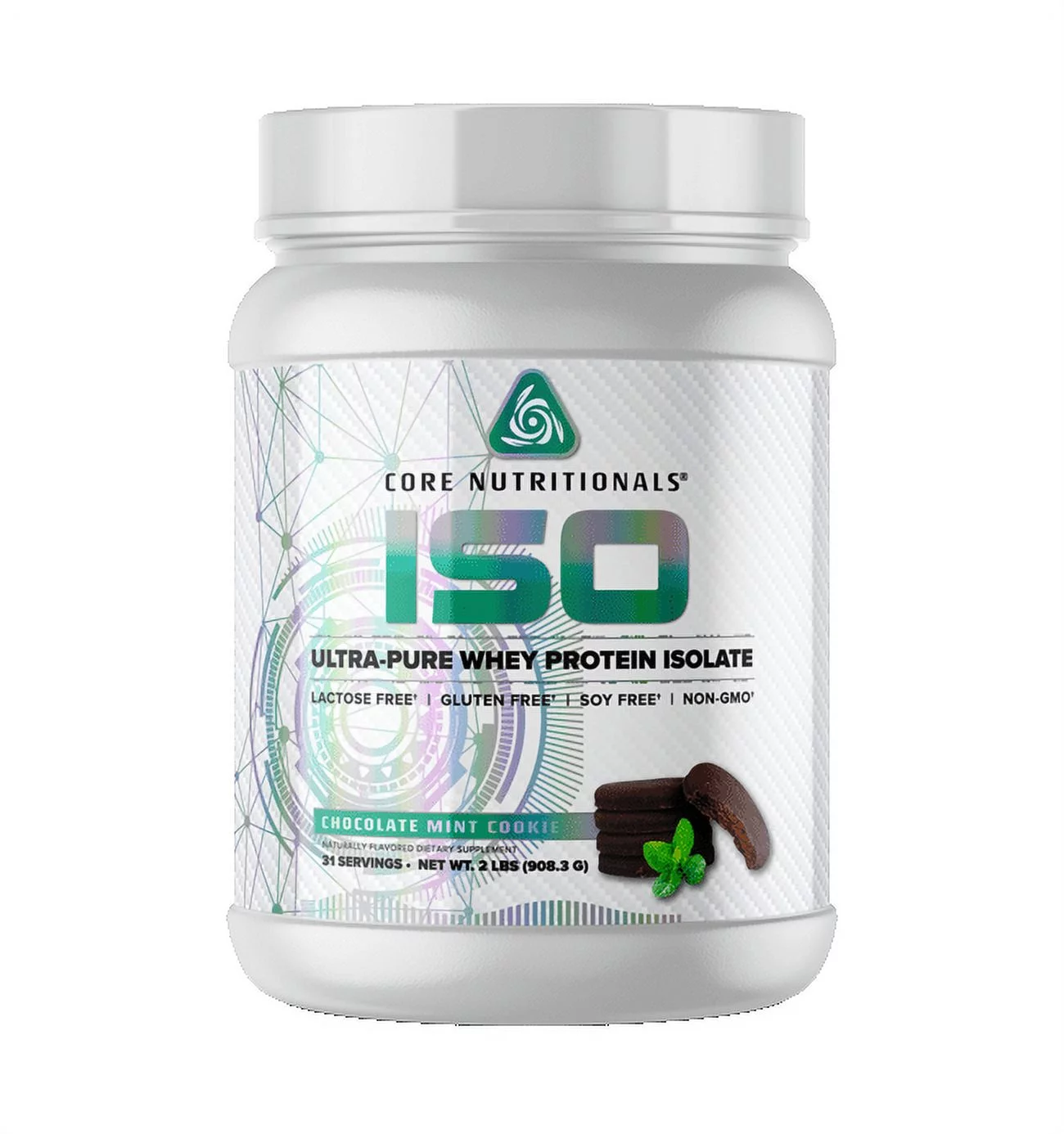 Core Nutritionals ISO, 100% Micro Filtered, Zero Artificial Fillers, 24g Whey Protein Isolate, 32 Servings (Mint Cookie)