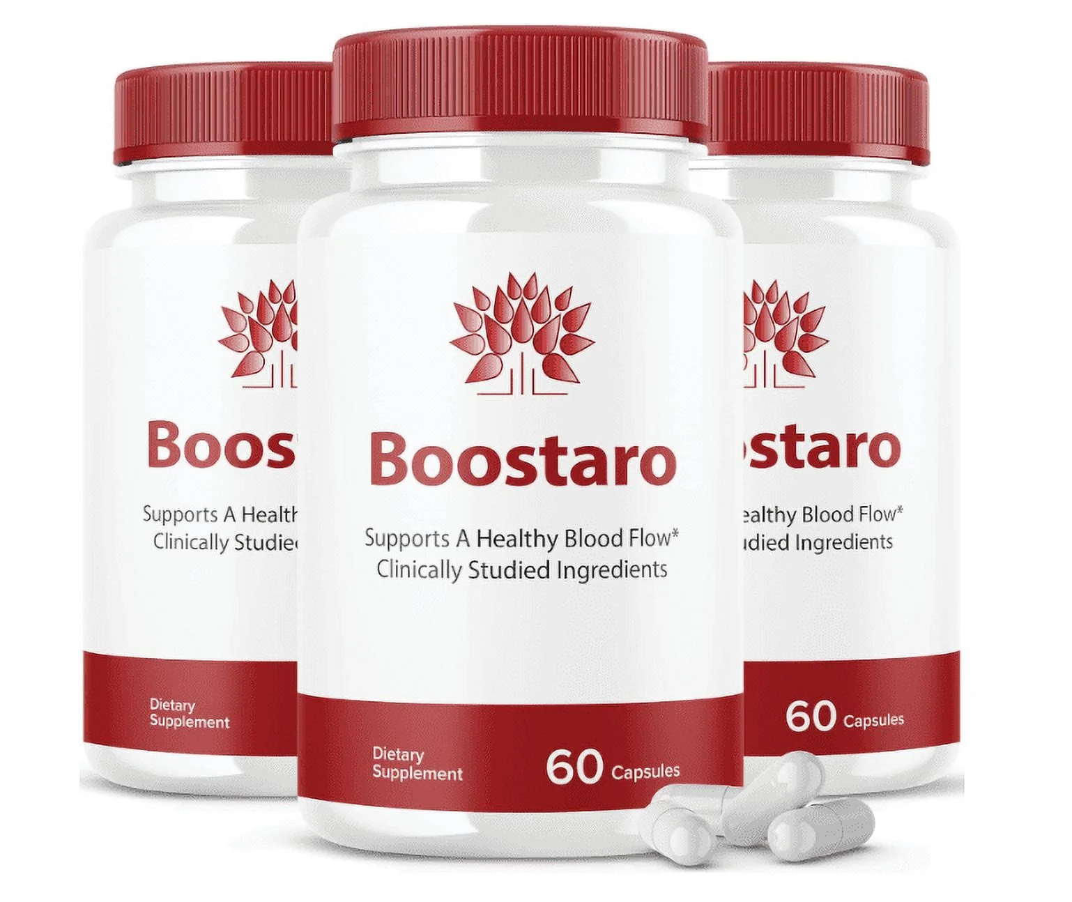 (3 Pack) Boostaro Pills Official Formula Boostaro Supplement Capsules Extra Strength Healthy Blood Flow (180 Capsules)