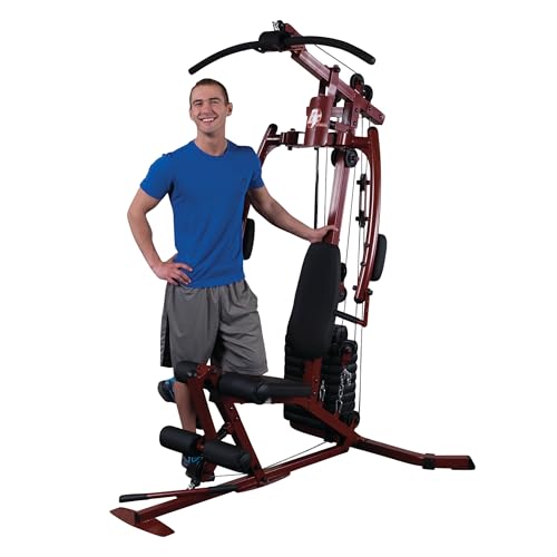 Best Fitness by Body-Solid (BFMG20R) Multi-Station Single Weight Stack Home Gym Machine, Arm & Leg Strength Training Functional Exercise Workout Station for Weight Lifting and Bodybuilding, Red