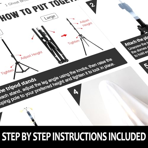 Halloween Decorations - Halloween Decorations Outdoor - Set of 3 Light Up Spooky Ghosts Decoration with 8 Light Modes Timer Remote- Indoor Cute Party Ghost Decor for Yard Porch Lawn Home Front Door