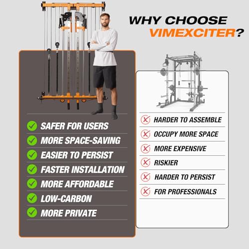 Wall Mount Smith Machine, Power Cage Rack, Cable Crossover Machine, Gym Squat Rack, Pull Up Bar, Cable Fly System, Home Gym Solution