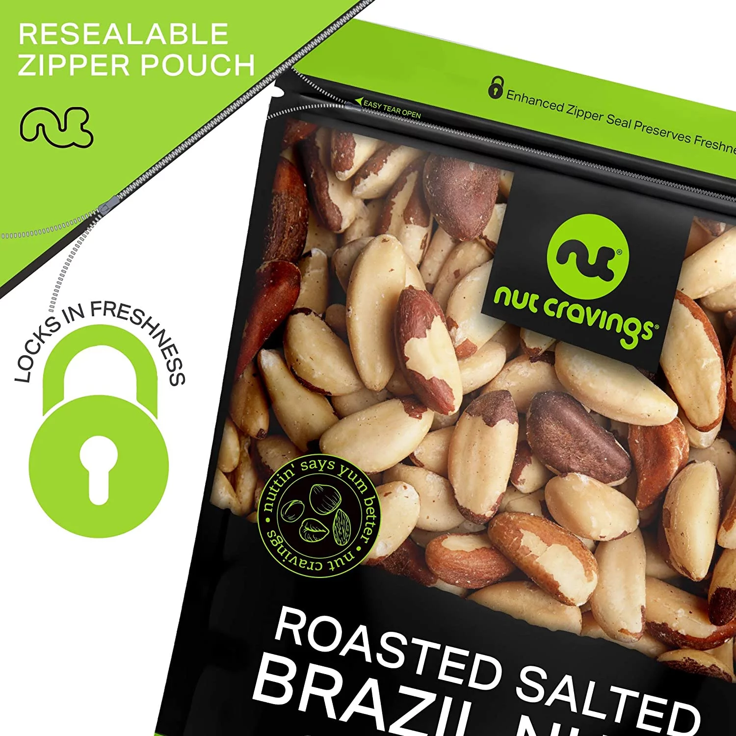 Brazil Nuts, Raw In Shell, Whole (32oz - 2 lbs) by Nut Cravings