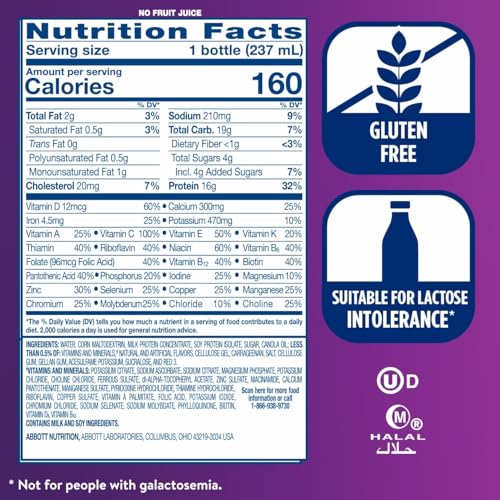 Ensure High Protein Strawberry Nutrition Shake, Ready to Drink, 16g Protein and 27 Vitamins and Minerals, 8 fl oz, 24 Pack