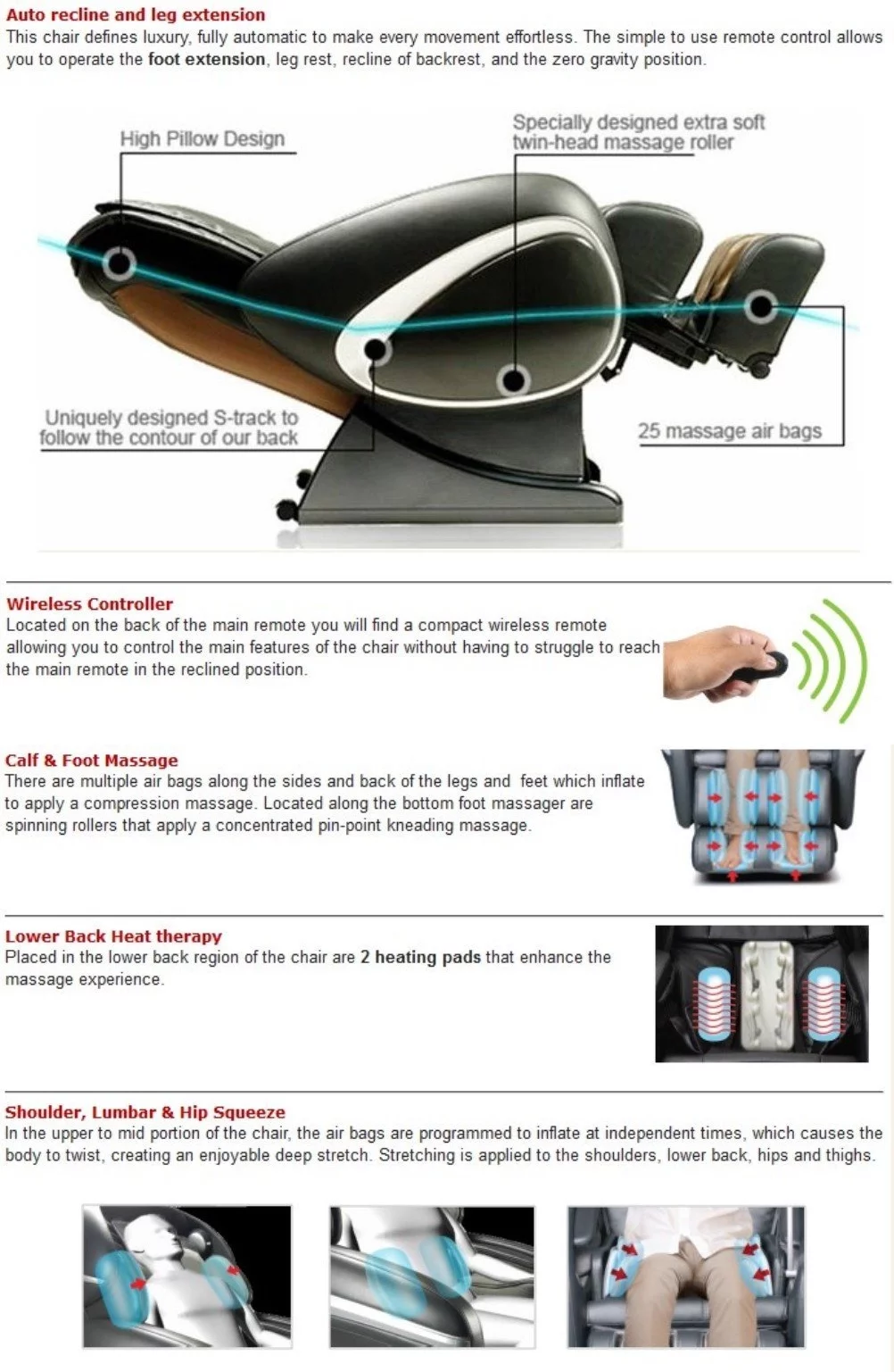 Osaki OS-4000T Zero Gravity Massage Chair, Charcoal, Computer Body Scan, 0 Gravity Design, Unique Foot Roller, Next Generation Air Massage Technology, Arm Air Massagers, Auto Recline & Leg Extension