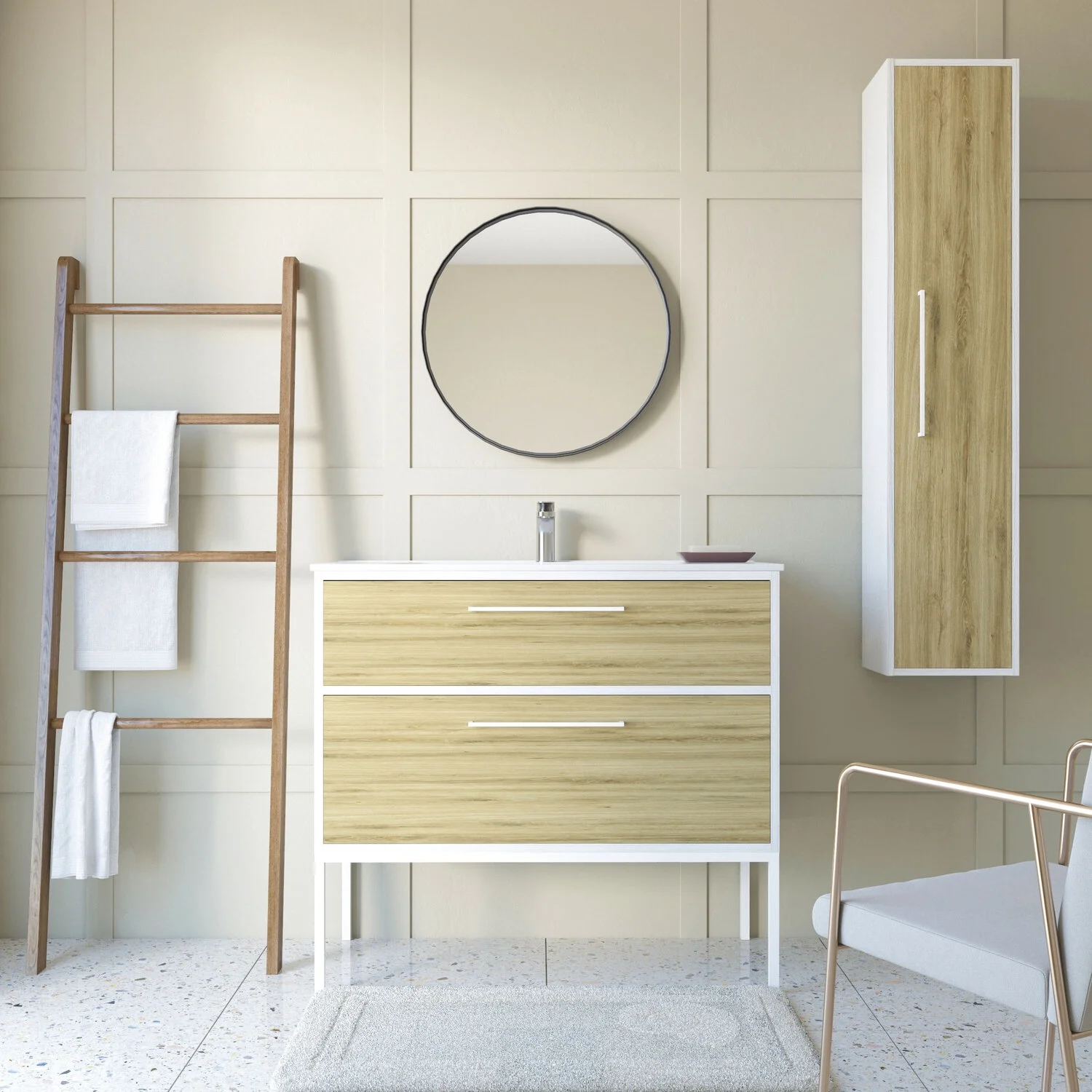 Randalco Column Cabinet  Chelsea  Ginger oak Wood